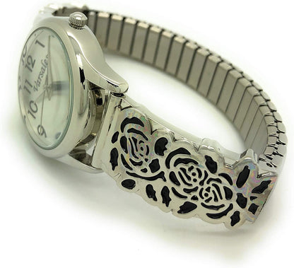 Buy Elegant Floral Flower Stretch Band Fashion Watch - Varsales