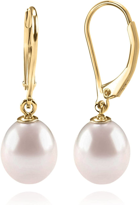 Buy PAVOI Handpicked AAA+ Quality Freshwater Cultured Pearl Earrings - Elegance Jewelry
