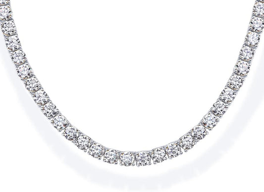Buy PAVOI 14K Gold Plated 3mm Simulated Diamond Tennis Necklace - Elegance Jewelry