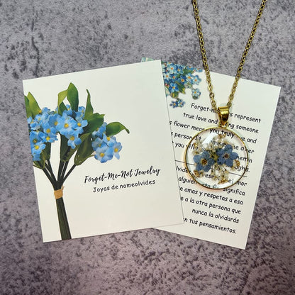  Buy Daffodils and Queen Anne's Lace Pressed Wildflower Necklace - Elegance Jewelry